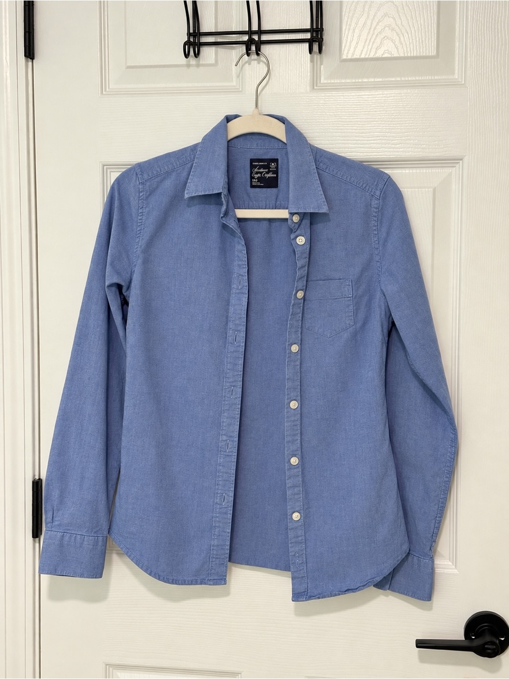 American Eagle Classic Prep Fit Blue Button-Down Shirt – Size S